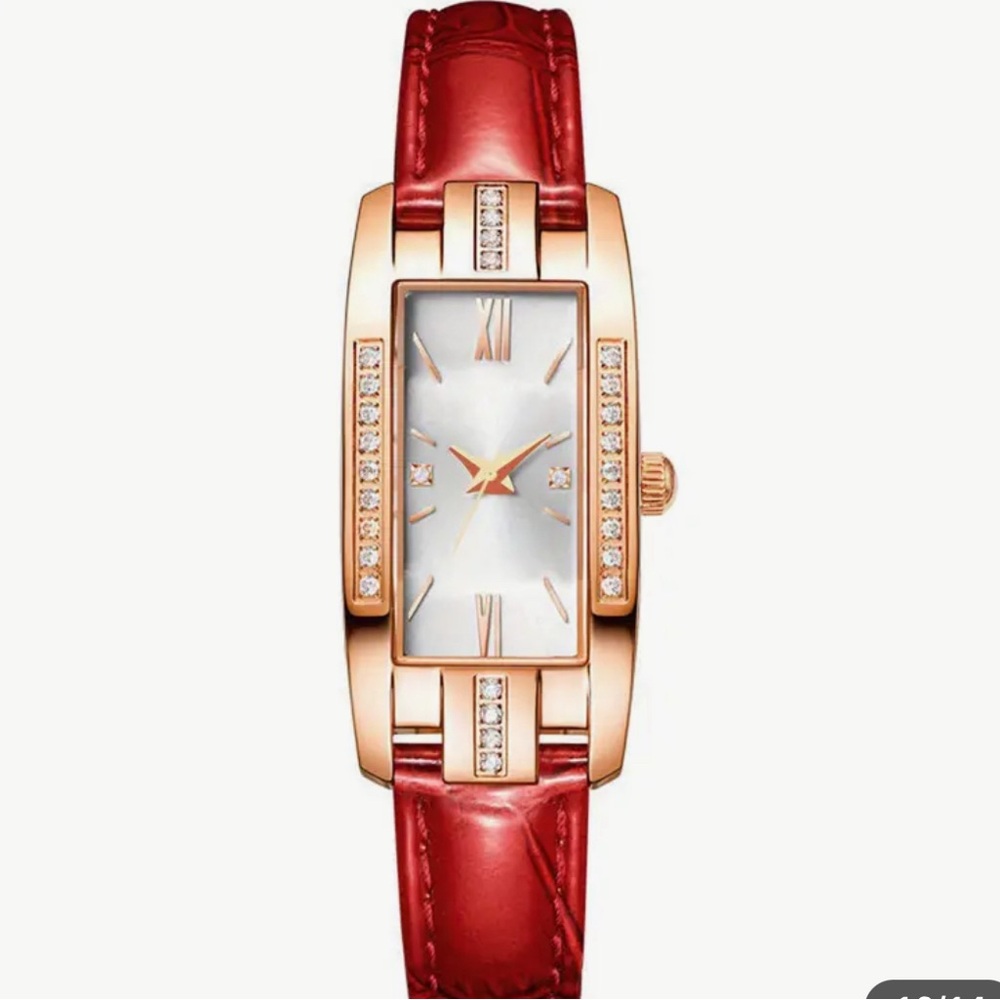1-watch Chic Vintage Ladies Quartz with Roman Numeral Dial (RED BAND ONLY)